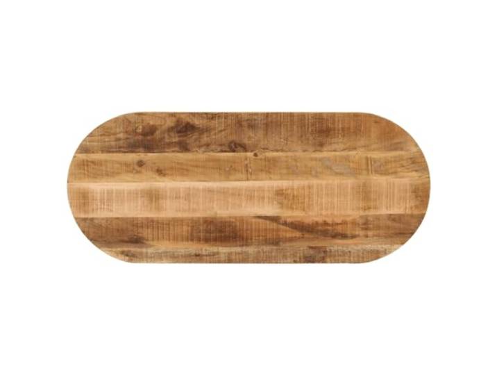 PTUGUOF Tischplatte 120x50x3,8 cm Oval Massives Mangoholz Raue Oberfläche, Rustikales Design, Vielseitig Kombinierbar, Leicht Zu Reinigen