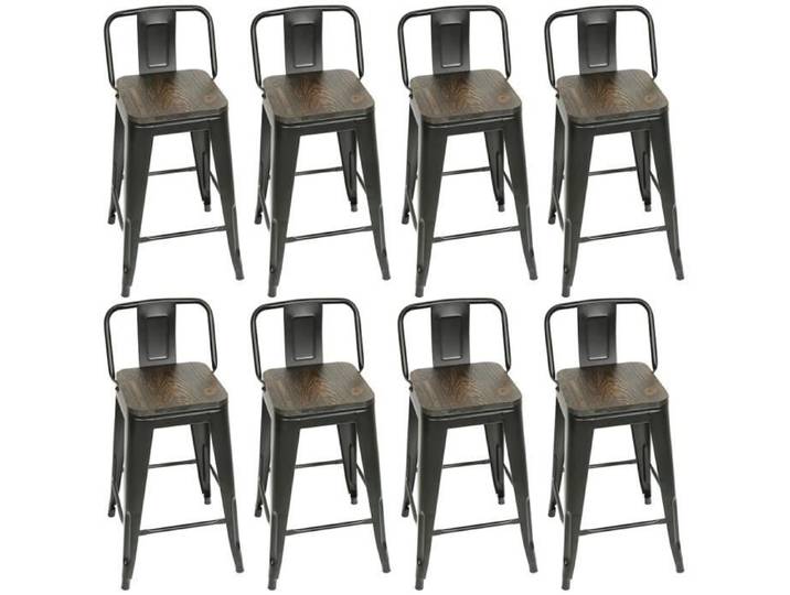 LOT DE 8 TABOURET DE BAR METAL TABOURET HAUT INDUSTRIEL 84*42*42CM
