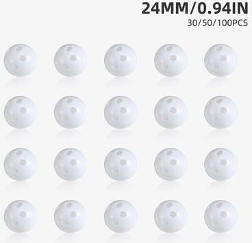 Uplift Treasures Plastic Rattle Bell Balls For Pet Toy Repair And DIY Crafts rattle Ball 24mm 100pcs