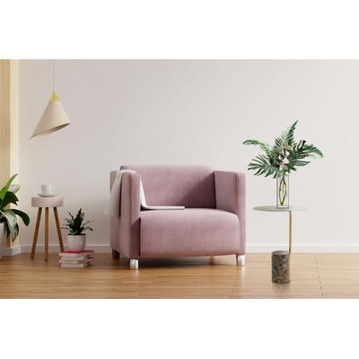 Beistelltisch KAYOOM "Oscar 425, Runder Marmorfuß mit scharfen Kanten", bunt (braun, multi), B:40cm H:54cm T:40cm, Tischplatte:100% marmorisiertes Glas Gestell:Marmor / Edelstahl, Tische, Beistelltisch, Runder Marmorfuß, runde Ablagefläche und...