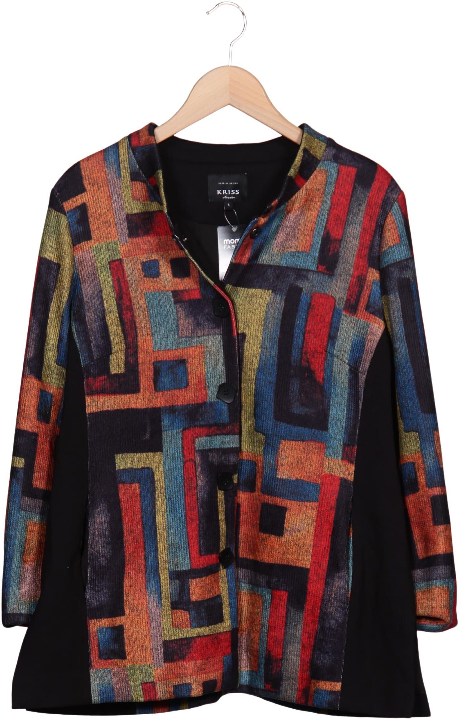 Kriss Trading Sweden Damen Jacke, Mehrfarbig, Gr. L, Synthetik / Viskose - Second Hand
