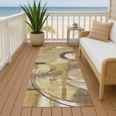 Addison Rugs Machine Washable Indoor/ Outdoor Modern Records Chantille Rug