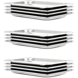 Helloshop26 - 12er Set stapelbare Gastronorm Behälter Küche 325 x 176 x 20 mm Edelstahl silber 02_0045990
