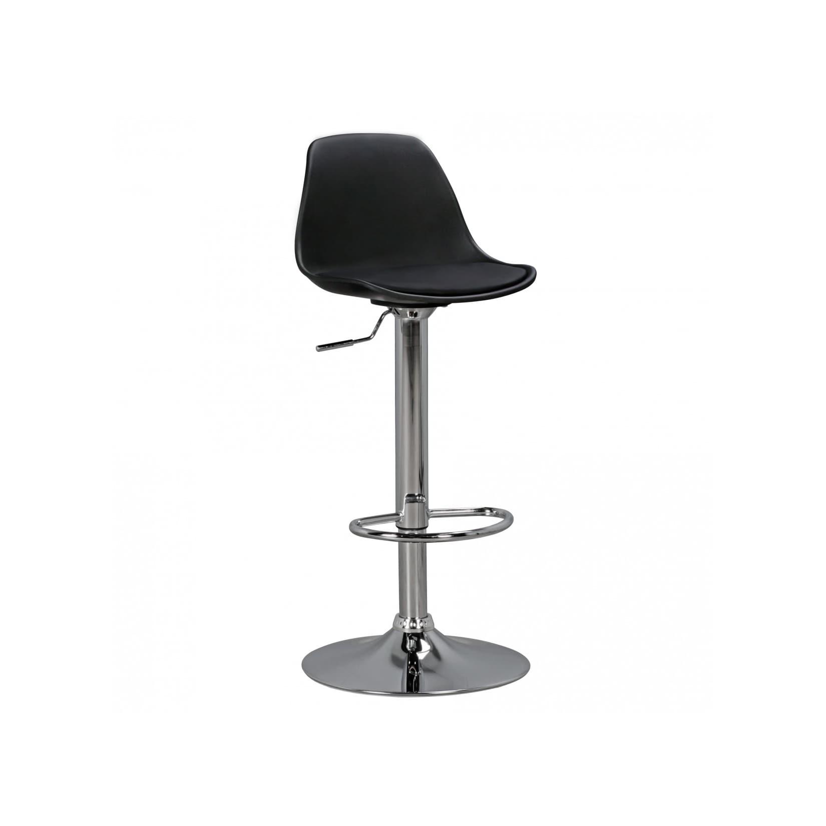 KADIMA DESIGN Barhocker BERN, Lederoptik, verchromtes Gestell, 360° drehbar, max. 110 kg Belastung
