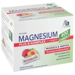 MAGNESIUM 400+B-Komplex direkt Pfir.Mar.Gra.Sticks 100X2.5 g