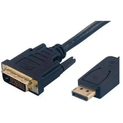 MCL MC393-2M Videokabel-Adapter DisplayPort DVI-D Schwarz (2 m), Videokabel, Schwarz