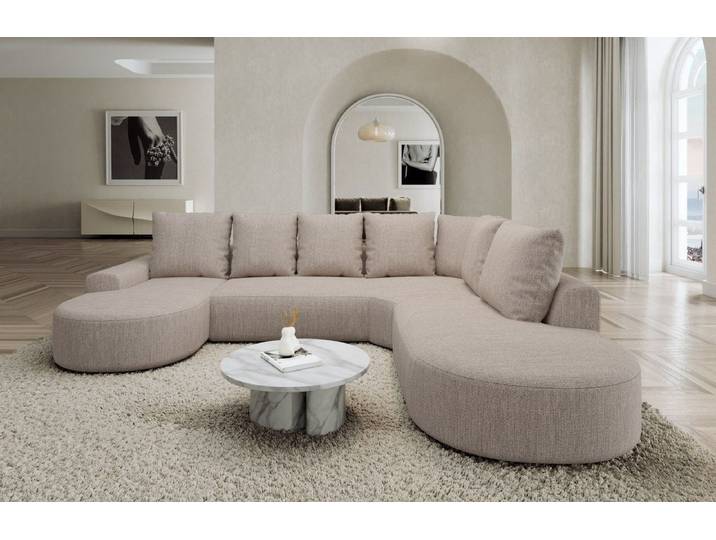 Sofa Dreams Wohnlandschaft Gomera U Form Stoff Lounge, Wohnlandschaft, Ottomane, U-Form, Lounge
