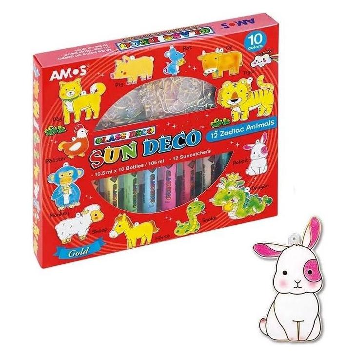 Amos Buntglasmalerei-Tiere in 10 Farben (10.50 ml) (408778)