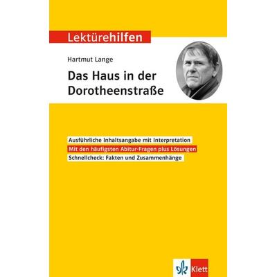 Lektürehilfen Hartmut Lange 'Das Haus in der Dorotheenstraße, Taschenbuch von , Klett Lerntraining bei PONS Langenscheidt GmbH