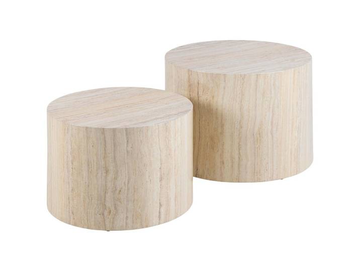 COUCHTISCHSET Dice Beige, 58 cm
