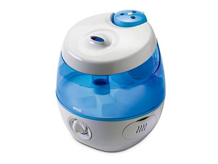 Wick SweetDreams Kaltluft-Luftbefeuchter mit Lichtprojektion – Für Kinder- und Babyzimmer – Für Räume bis zu 35 m² – Pad mit ätherischen Ölen inklusive – Leise Ultraschall-Technologie – WUL575