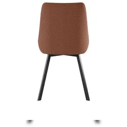 Stones Fox Indoor-Sessel mit rostfarbenem Mikrofaser-Sitz und -Rückenlehne, robustem Metallrahmen und modernem Design – Fox