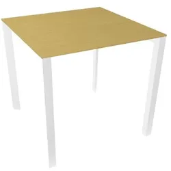 Profilo Konferenztisch 80x80 cm Laminierte Platte Eiche natur