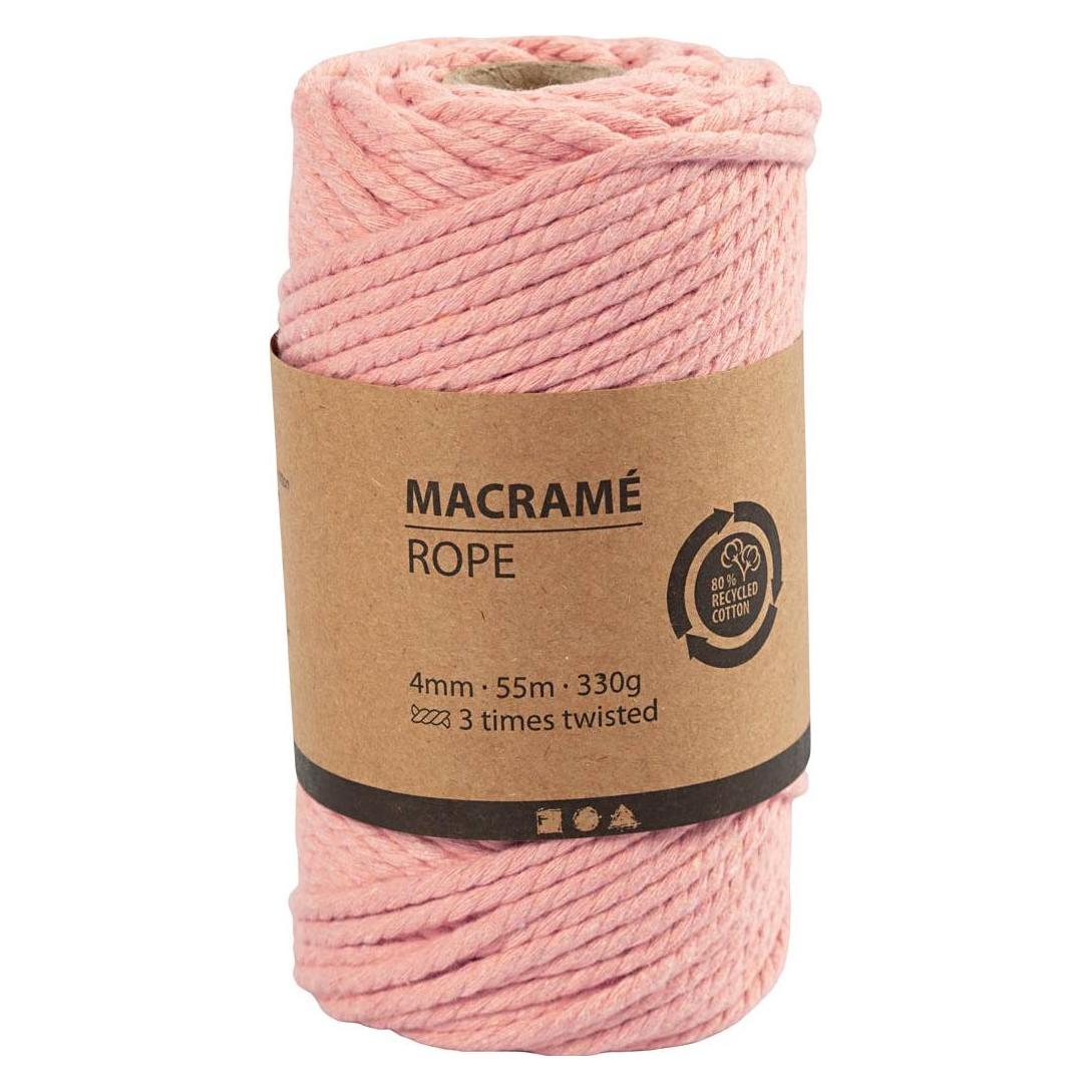 Creativ Company Baumwollgarn Macramé Kordel Rosa (55 m) (977561)