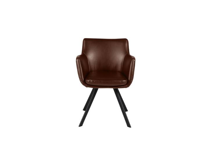 Fauteuil PU marron