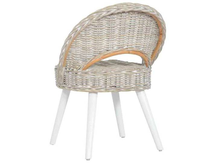 Fauteuil/Chaise - HAOSHOP - Chaise de canapé rotin kubu blanc&01_908