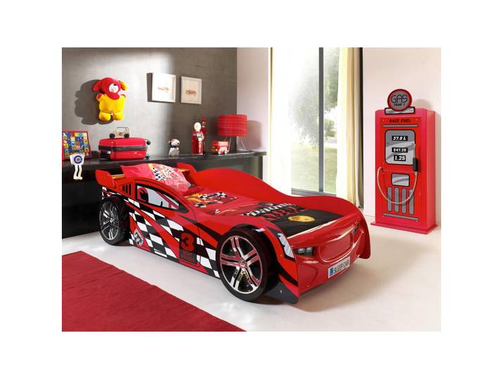 Autobett Night Speeder 90x200 cm Rot +Verzierungen
