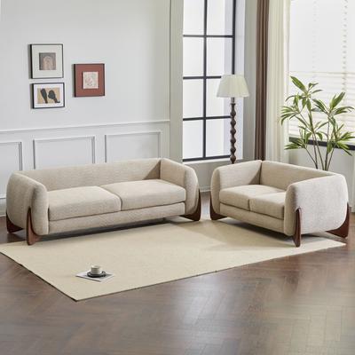 Christopher Knight Home - Arion Upholstered Boucle 2-Piece Living Room Sofa Set
