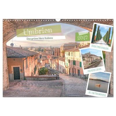 Umbrien - Das grüne Herz Italiens (Wandkalender 2027 DIN A3 quer), CALVENDO Monatskalender