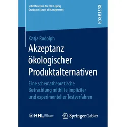Akzeptanz ökologischer Produktalternativen, Fachbücher von Katja Rudolph