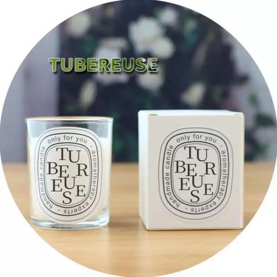 Uplift Treasures Transparent Scented Candle Jar For Home And Wedding Decor tubereuse