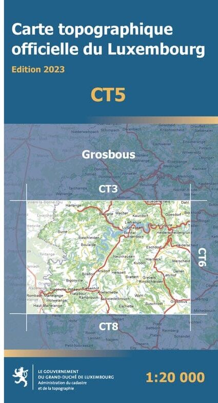 Service topographique du Luxembourg Carte topographique CT5 - Grosbous (Grand-Duché de Luxembourg)
