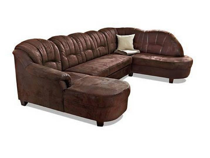 Wohnlandschaft HOME AFFAIRE Budapest, viel Platz, Breite 288cm, zeitlos und elegant, U-Form , braun, B:288cm H:84cm T:80cm, Sofas, Wohnlandschaft, wahlweise mit Bettfunktion
