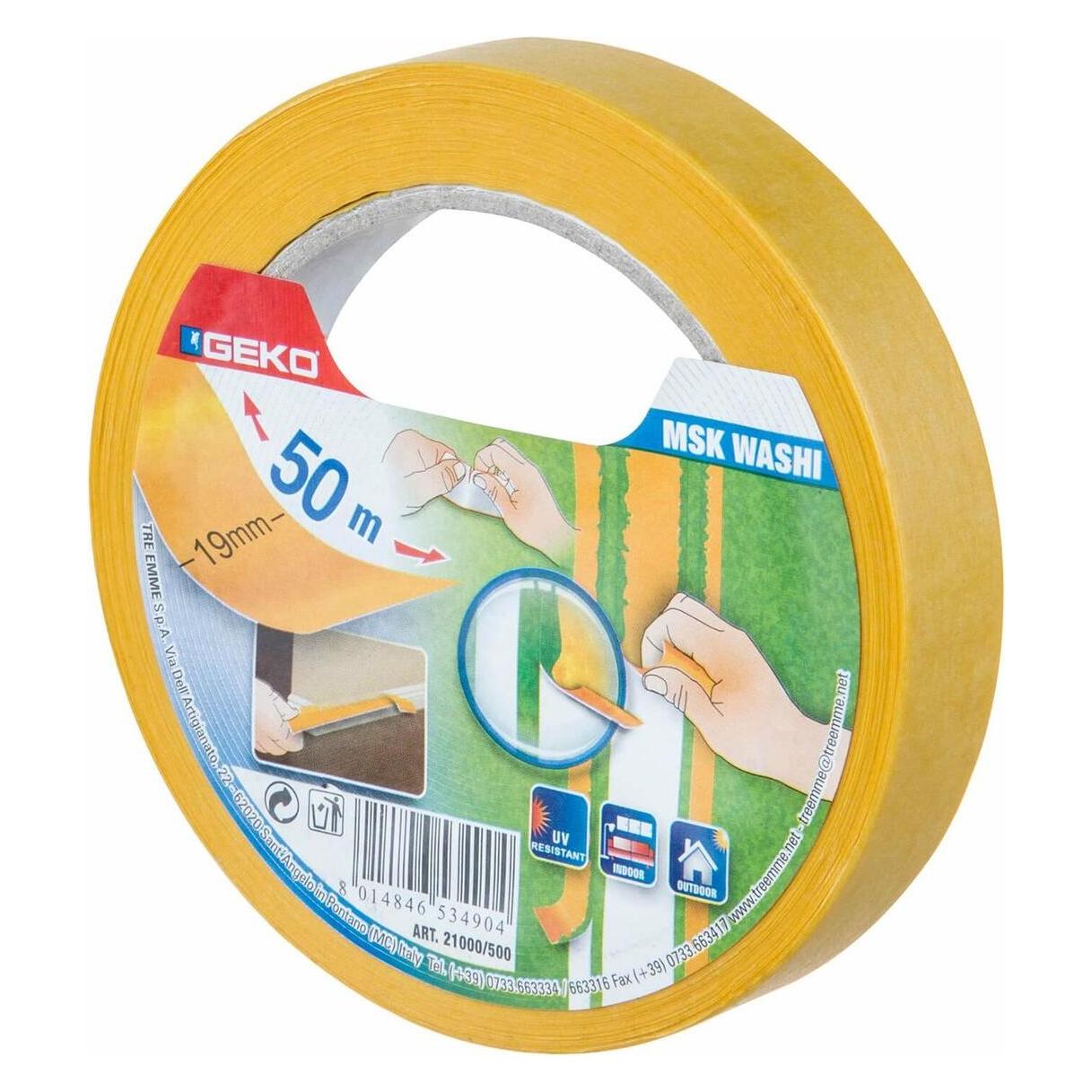 GEKO Abdeckband msk washi Orange Acryl Papier 19 mm x 50 m (19 mm) (49943946)