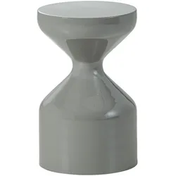 Beistelltisch Floyd Metall, modern glänzend, hellgrau, trendiges Design für Wohnzimmer und Schlafzimmer