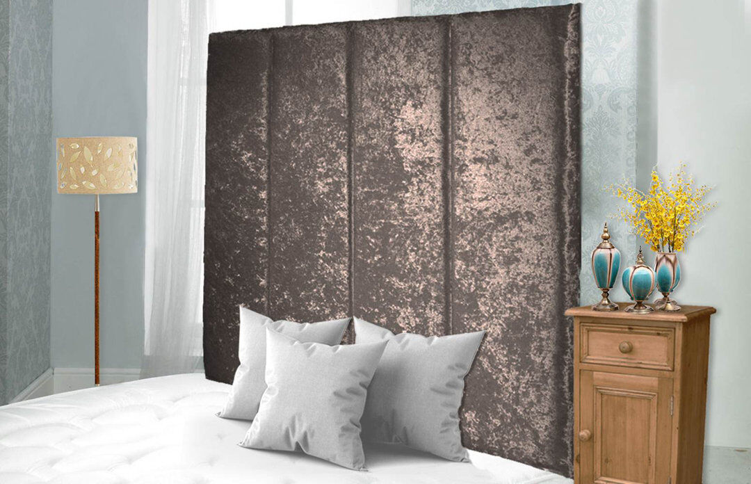 Fairmont Park Schaffer Upholstered Velvet Headboard Champagne Single (3')