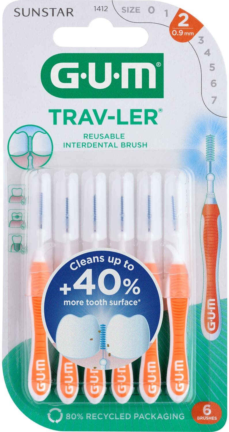 Gum Trav-Ler Cepillo Interdental 0.9 mm 6 uds