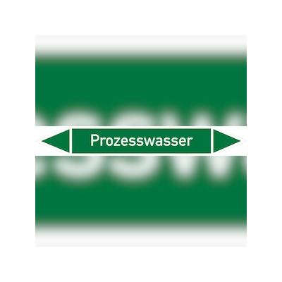 Rohrleitungskennzeichen Prozesswasser - 100x15 mm Folie selbstklebend