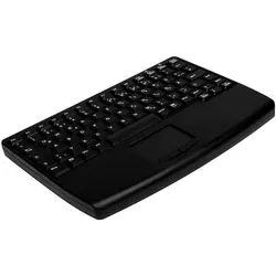 Active Key Compact Notebook Style Touchpad Keyboard USB Black (DE, Kabelgebunden), Tastatur, Schwarz