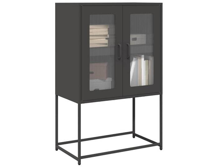 vidaXL Highboard, Highboard Schwarz 68x39x107 cm Stahl