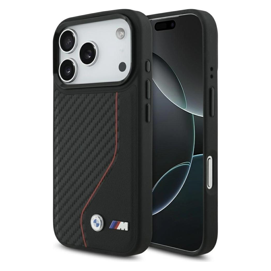 BMW Case M Carbon Line & Logo MagSafe for iPhone 17 Pro red (Apple iPhone 17 Pro) (BMW001075)