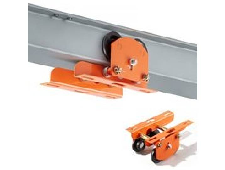 VEVOR Laufkatze mit 499 kg Tragkraft, Manuelles Rollfahrwerk mit Doppelrädern & 68-110 mm Flanschbreite, Handfahrwerk aus Kohlenstoffstahl für I-Träger, Krankatze für PA200 PA250 PA300 PA400 PA500