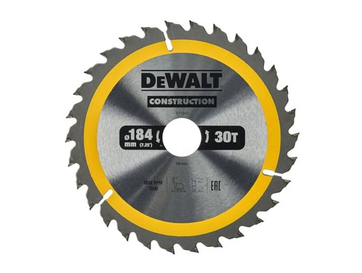 Dewalt DT1942-QZ cirkelzaagblad handkr. 184/30mm 30WZ, één maat
