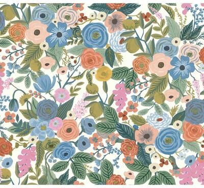 Rifle Paper Co.Garden Party Cobalt Multi Peel and Stick Wallpaper