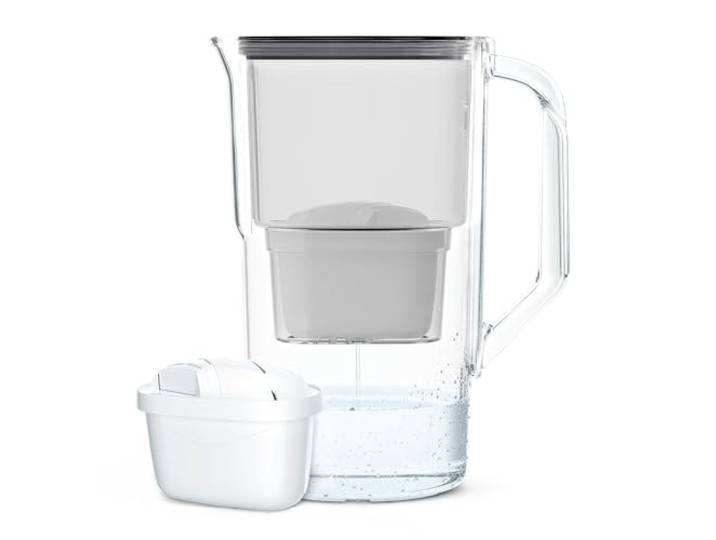 Wessper Waterfilter-Karaf 2.5 L Filter Vervanging voor Dafi Unimax Aquaphor A5 BRITA Maxtra+ PHILIPS AWP212/10 Bevat waterfilterkan + waterfilterpatroon Zwart
