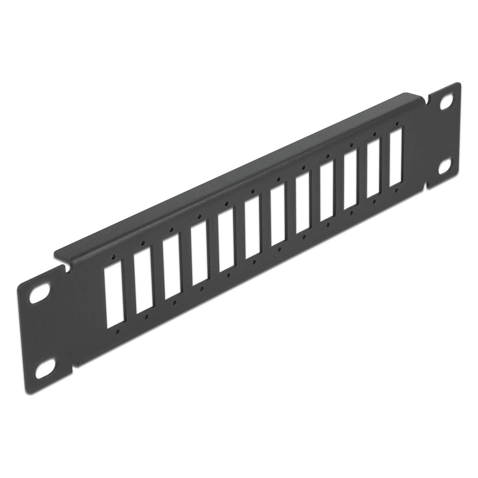 Delock 10? LWL Patchpanel 12 Port für SC Duplex / LC Quad 1 HE schwarz (66802)