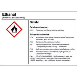 SafetyMarking 21.B1200.09 Gefahrstoffetikett G009 Ethanol Folie selbstklebend (B x H) 105 mm x 74 mm 1 St.