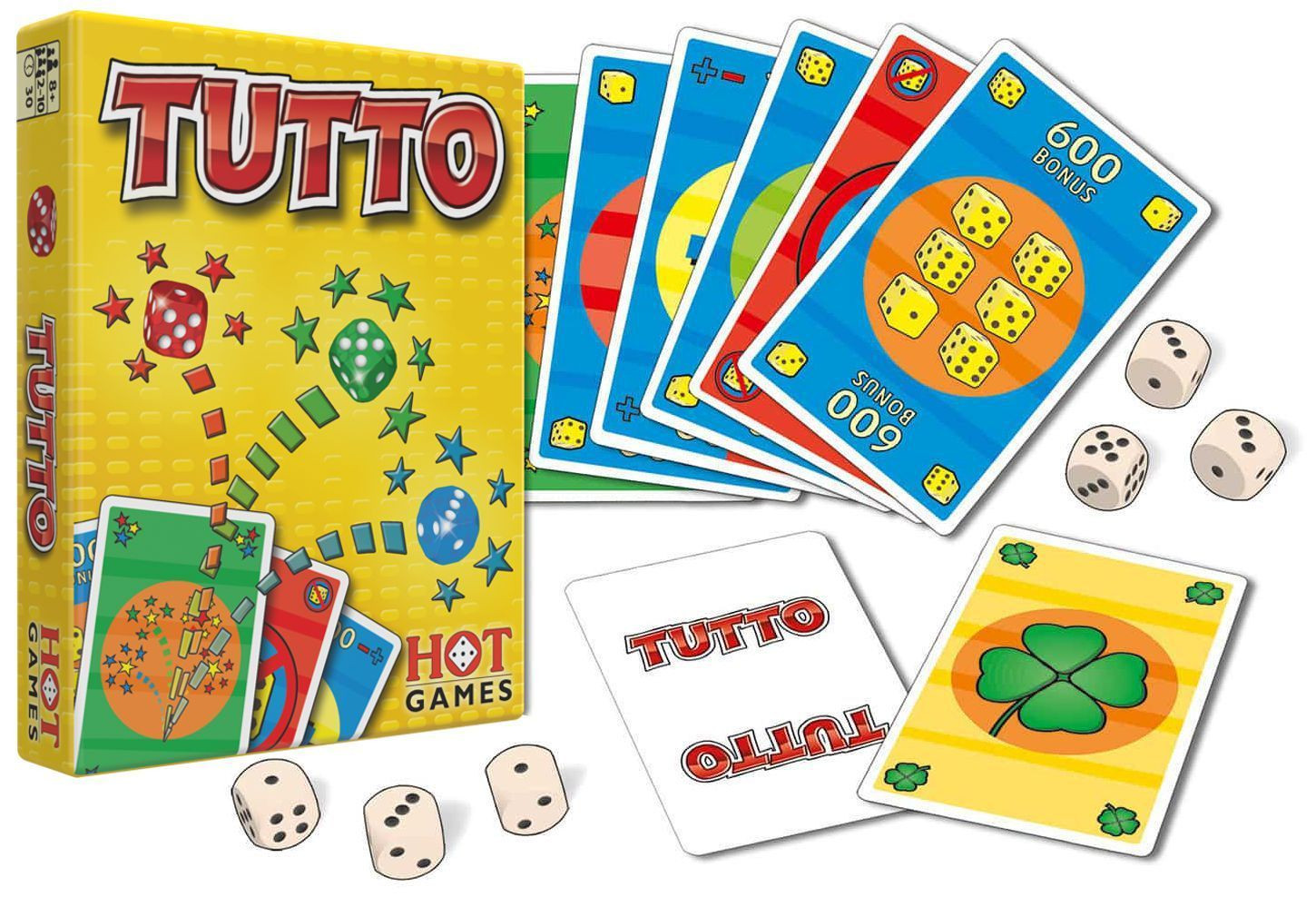 Hot Games Tutto Dobbelspel met 56 speelkaarten en 6 dobbelstenen
