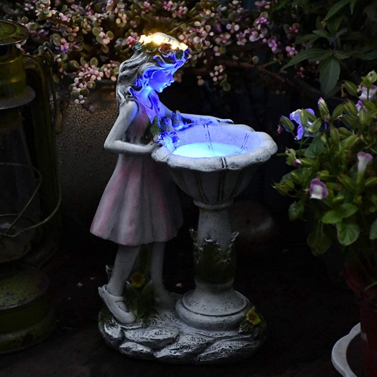 Unyqoos LED Zonnelamp Feeënfiguur voor in de Tuin van Hars