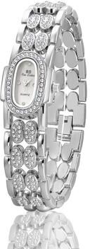 Inspired Deals Ladies Bracelet Watch Stainless Steel Diamond Wristwatch For Women classic Silver