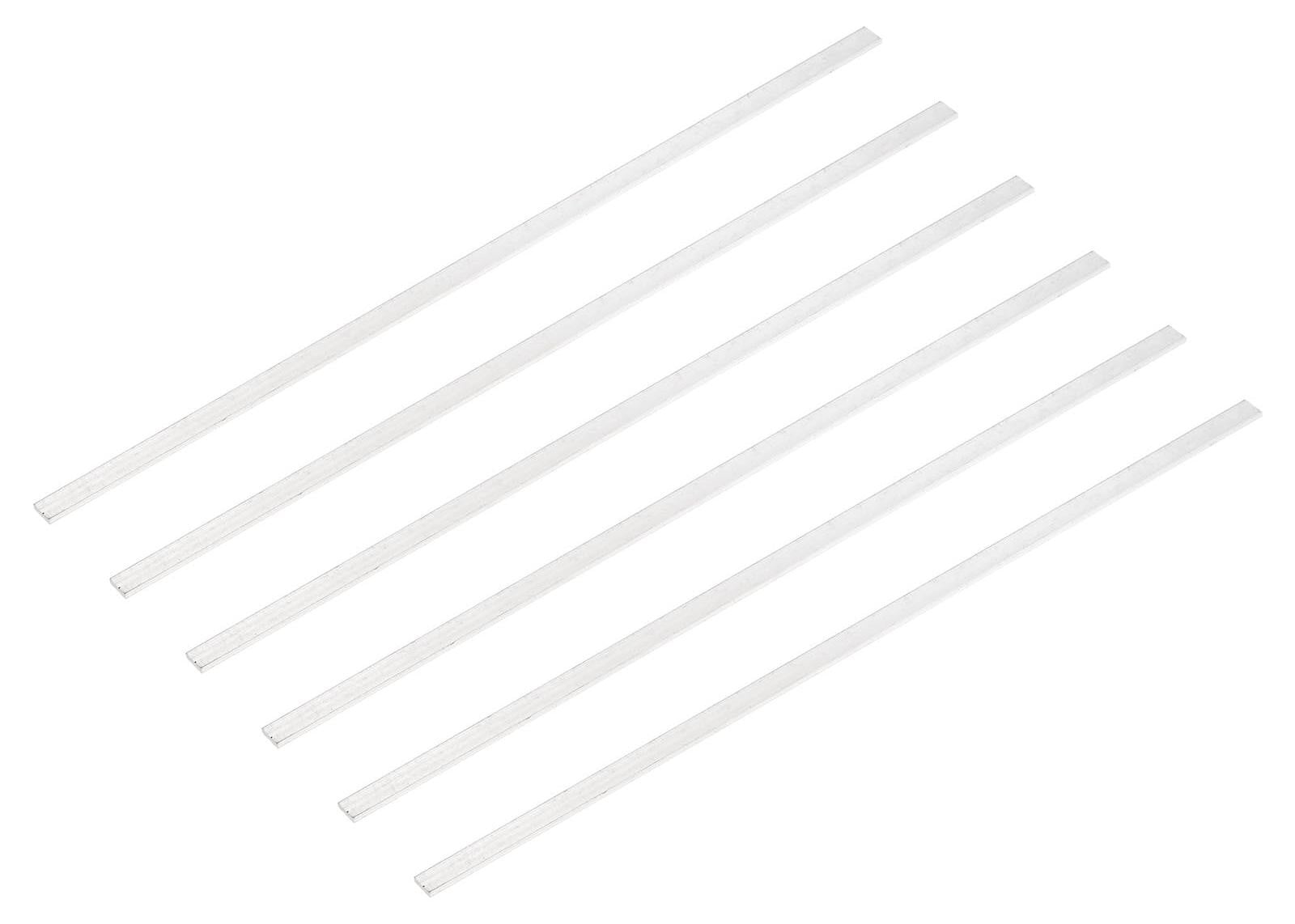 Dripio Aluminium profielen plat 2x8x305 mm 6 stuks type 6061 vierkant lasbaar