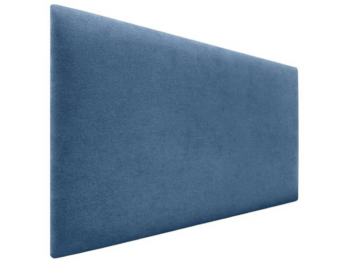 DHOME Gepolstertes Kopfteil Glatt aus Aqualine-Stoff Höhe 70 cm Dicke 4 cm und 8 cm für Wand Akustische Kopfteile Schallabsorbierend (Blau, 110cm, Stärke 8cm)