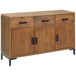 vidaXL Sideboard Braun 110x35x70 cm Massivholz Kiefer