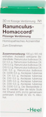 Biologische Heilmittel Heel GmbH RANUNCULUS HOMACCORD Tropfen 30 ml 00855641