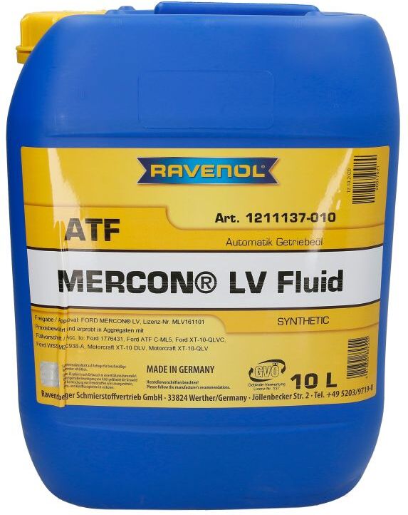 Automatikgetriebeöl RAVENOL 1211137 ATF MERCON LV 10L