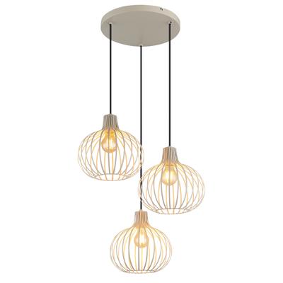 NOWA Hängeleuchte "MATEO", beige (cremefarben), Ø 50cm H: 120cm, 1 Stk., Leuchten, Hängelampe Esszimmer-Leuchte Esstischleuchte Wohnzimmer, Hängeleuchte